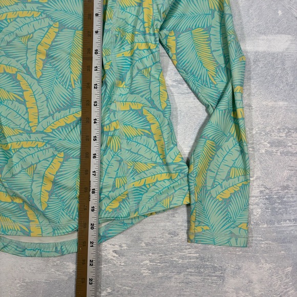 Vineyard Vines Performance Palm Leaf Print Long Sleeve Rash Guard‎ Swim Top XS - Picture 7 of 7